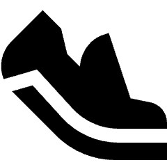 Walking Steps Icon from Sharp Solid Set