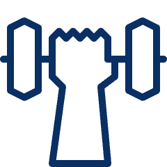 Dumbbell Hand Icon from Cyber Line Set