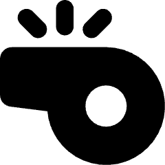 Whistle Icon from Core Solid Set