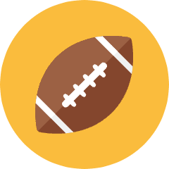 American Football Icon from Kameleon Colors Set