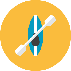 Canoe Icon from Kameleon Colors Set