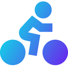 Cycling Icon from Sharp Gradient Set