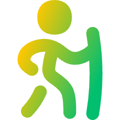 Hiking Icon from Flex Gradient Set