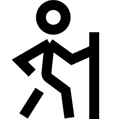 Hiking Icon from Sharp Line Set
