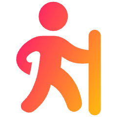 Hiking Icon from Plump Gradient Set