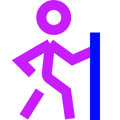 Hiking Icon from Sharp Neon Set