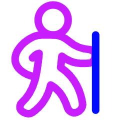 Hiking Icon from Plump Neon Set