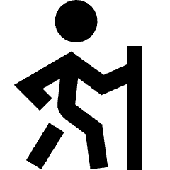 Hiking Icon from Sharp Solid Set