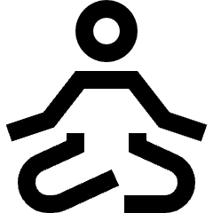 Meditation Icon from Sharp Line Set