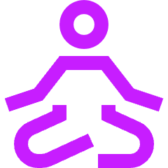Meditation Icon from Sharp Neon Set