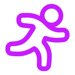 Running Icon from Plump Neon Set