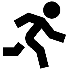 Running Icon from Sharp Solid Set