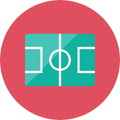 Soccer Field Icon from Kameleon Colors Set