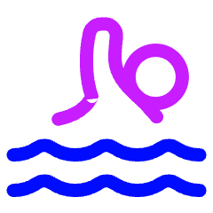 Swimming Icon from Plump Neon Set
