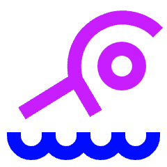 Swimming Icon from Sharp Neon Set