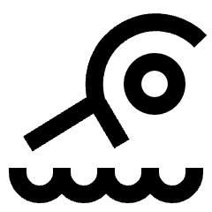 Swimming Icon from Sharp Line Set