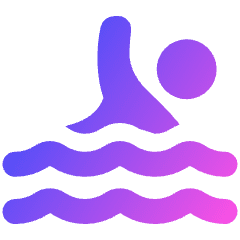 Swimming Icon from Plump Gradient Set