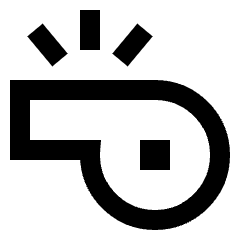 Whistle Icon from Sharp Line Set