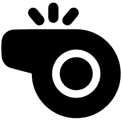 Whistle Icon from Plump Solid Set