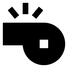 Whistle Icon from Sharp Solid Set