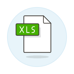 Xls Spreadsheet 1 Illustration from UX Colors Set