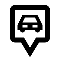 Map Pin Square Car Parking Icon from Nova Line Set