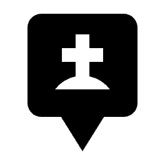 Map Pin Square Graveyard Icon from Nova Solid Set