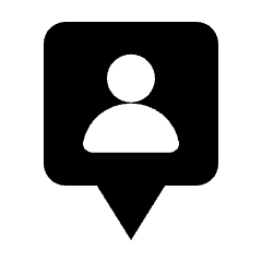 Map Pin Square Person Tracking Icon from Nova Solid Set