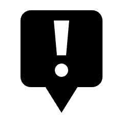 Map Pin Square Warning Icon from Nova Solid Set