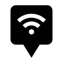 Map Pin Square Wifi Icon from Nova Solid Set