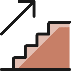 Stairs Ascend Icon from Ultimate Colors Set