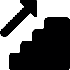 Stairs Ascend Icon from Ultimate Bold Set