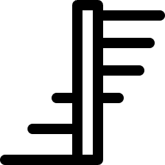 Stairs Circular Icon from Ultimate Regular Set