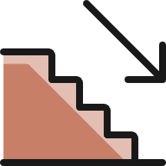 Stairs Descend Icon from Ultimate Colors Set