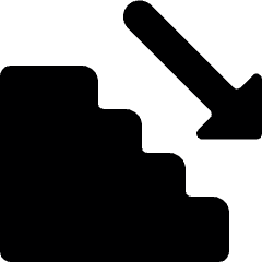 Stairs Descend Icon from Ultimate Bold Set