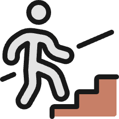 Stairs Person Ascend 1 Icon from Ultimate Colors Set