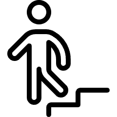 Stairs Person Decend 1 Icon from Ultimate Light Set