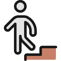 Stairs Person Decend 1 Icon from Ultimate Colors Set