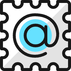 Stamps Mail Icon from Ultimate Colors Set