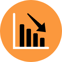Graph Decrease Icon from Kameleon Pop Set