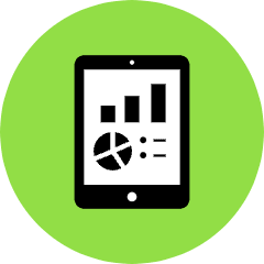 Tablet Chart Icon from Kameleon Pop Set