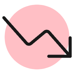 Graph Stats Descend Icon from Ultimate Colors Set