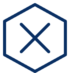 Close Hexagon Icon from Cyber Line Set