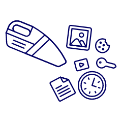 Clear Cache Illustration from UX Line Set