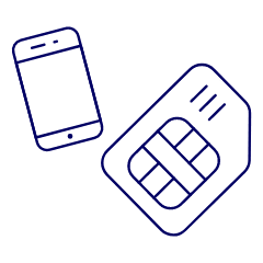 Phone Sin Card Illustration from UX Line Set