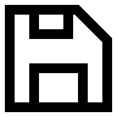 Floppy Disk Icon from Sharp Line Set