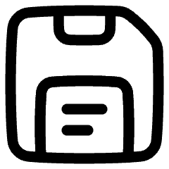 Floppy Disk Icon from Plump Line Set