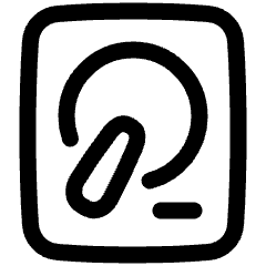 Hard Disk Icon from Plump Line Set