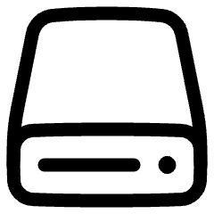 Hard Drive 1 Icon from Plump Line Set