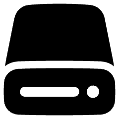 Hard Drive 1 Icon from Plump Solid Set